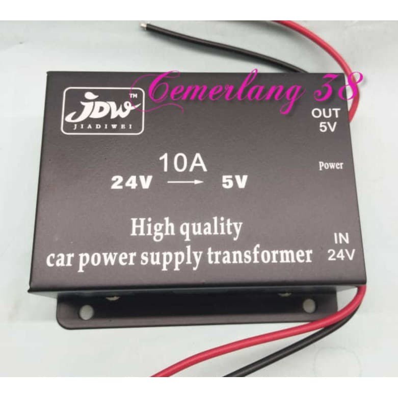 StepDown10A DC 24V to 5V Car Power Supply Transformer Converter DC-DC