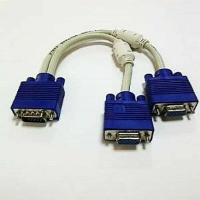 Kabel VGA Cabang 1 MALE KE 2 FEMALE - Kabel VGA Splitter