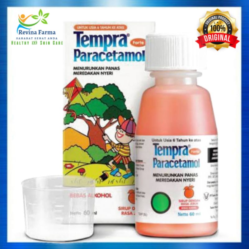 Tempra Forte 60ml Tempra Syrup Obat Demam anak, Nyeri Sakit Gigi anak, Turun Panas anak 100% Produk 