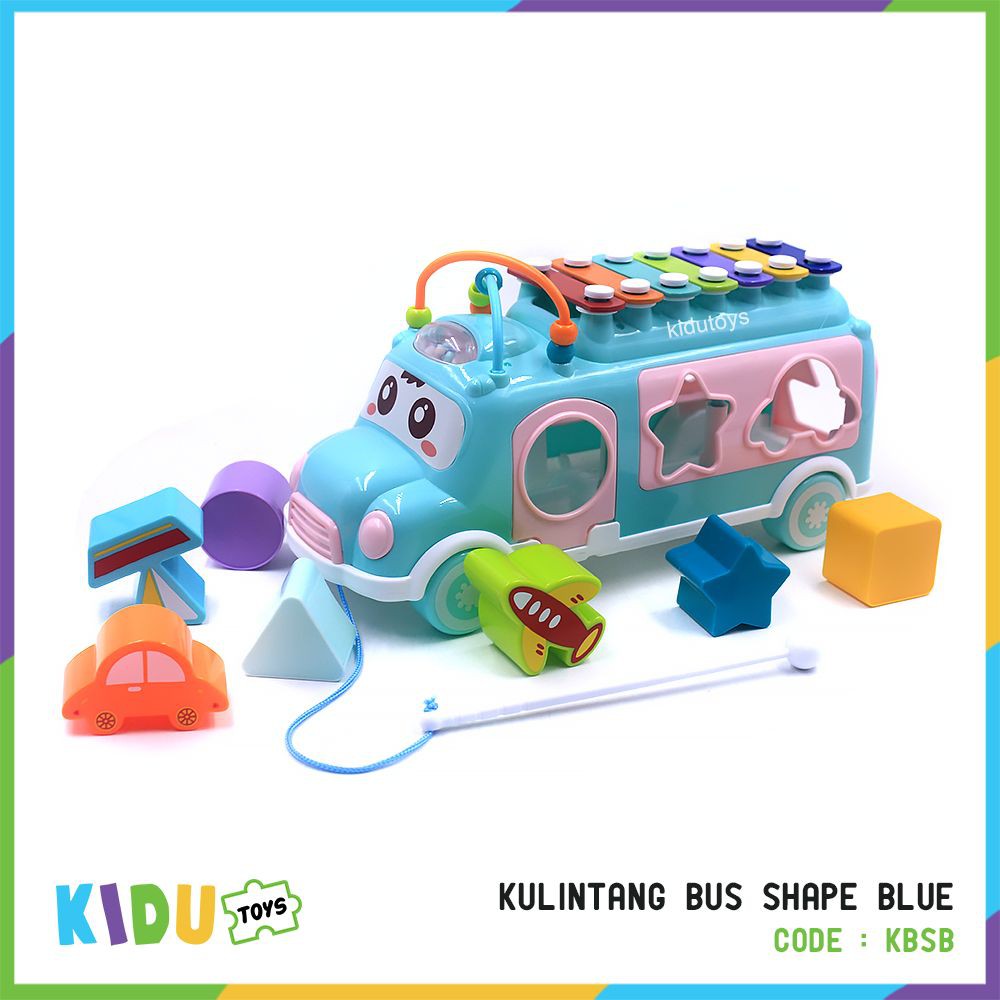 Mainan Anak Alat Musik Tradisional Kulintang Bus Shape Kidu Toys