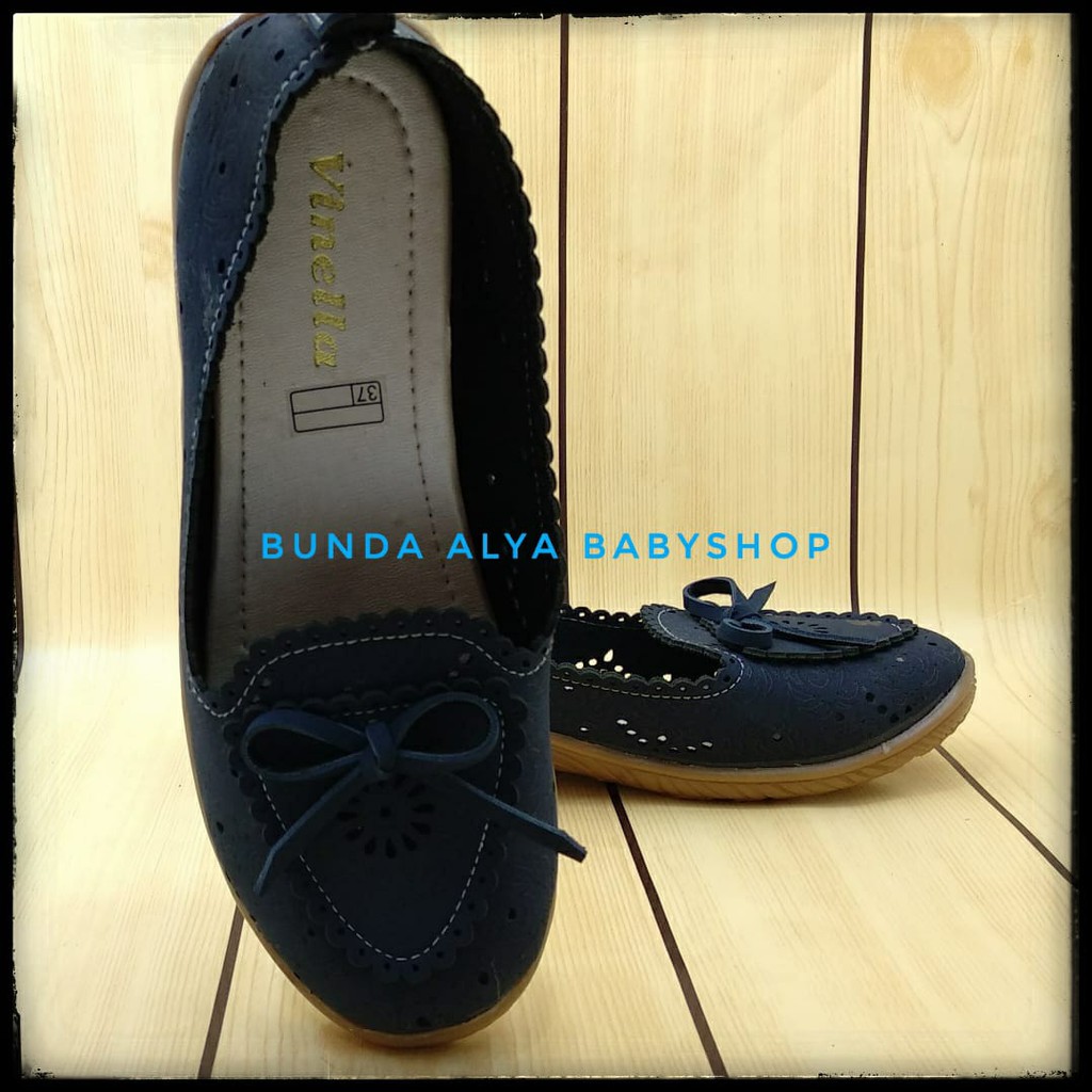 Sepatu Wanita NAVY Size 37 - 40 Sepatu Kerja Wanita - Sepatu Wanita Formal-Sepatu Slip On Perempuan