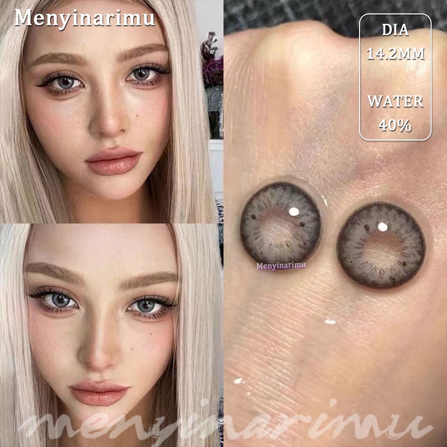 (COD)Menyinarimu Softlens Minus(-1~-6) BLACKSPOT Softlens Lensa Mata Penuh Gaya Dan Cantik Softlens Brown Warna Lensa Kontak Soflen 2022 New Dubai Import Premium Big Eye Gray Exoticon Softlen