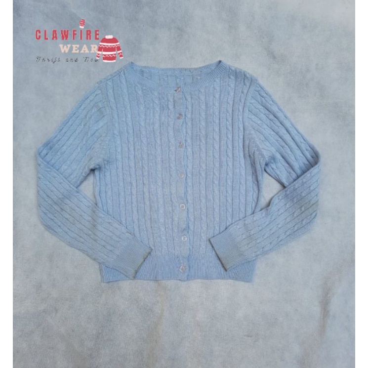 CARDIGAN CROP KEPANG BABY BLUE