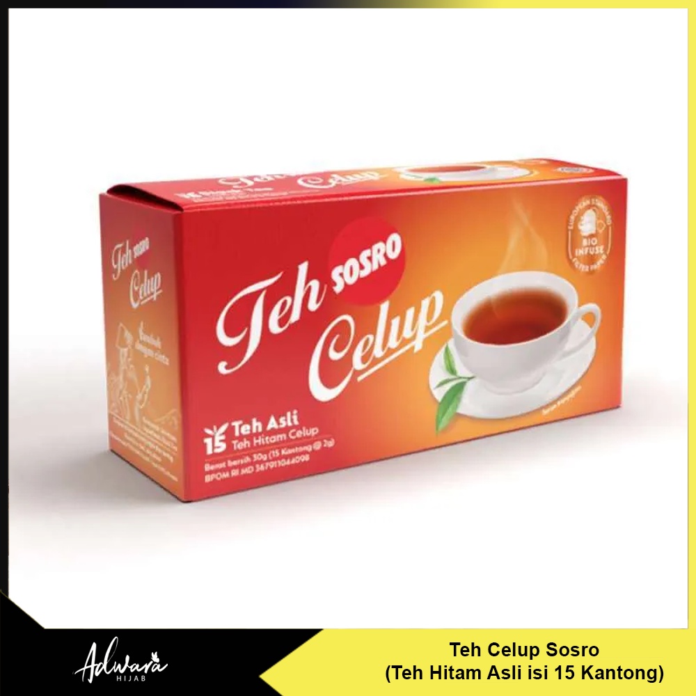 Teh Celup Sosro Isi 15 Kantong / Teh Celup Hitam Asli