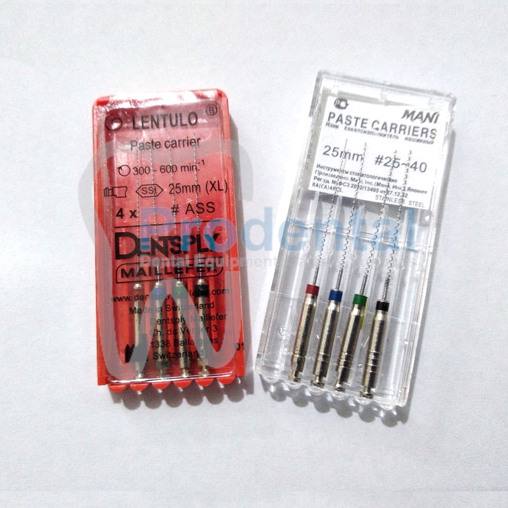 Dental jarum lentulo dentsply mani 21mm 25mm paste carrier spiral filler pasta carrier endo endodonti endodontic