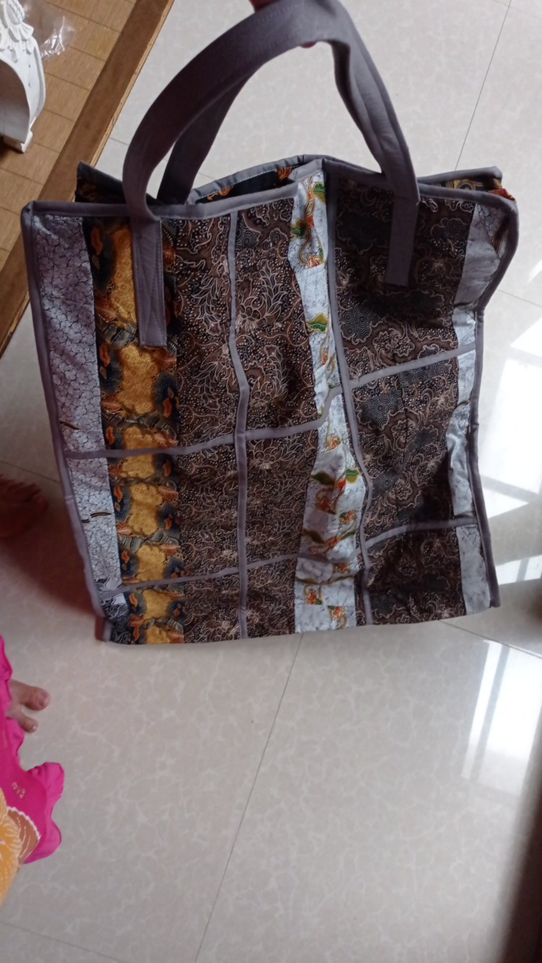 Tas Laundry Super Jumbo (pj 60 Tg 70 Lbar 40 Cm) - Batik Wanita - Kain Perca - Dari Kain Perca