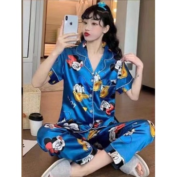 PIYAMA BAJU TIDUR SATIN PP CP IMPORT WANITA MURAH KEKINIAN-FK 120