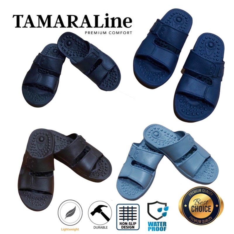 Sandal Selop Slide Slip on Karet Pria Dewasa / Remaja - TAMARALINE 165 / Bahan Premium Lentur Empuk Ringan Kuat Anti Slip Anti Air / Model Sandal Casual Santai Rumah Hotel Outdoor Kamar Mandi Murah Original