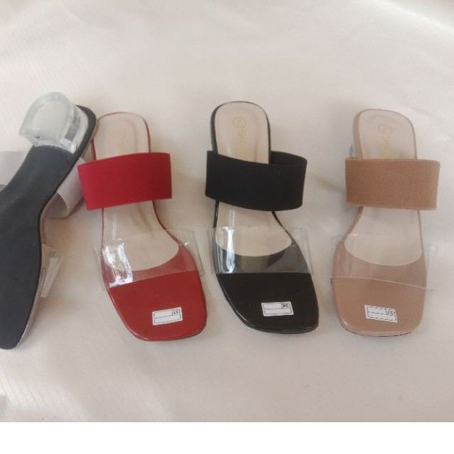 Sandal Heels Hak Kaca Karet  ZARA Trendy