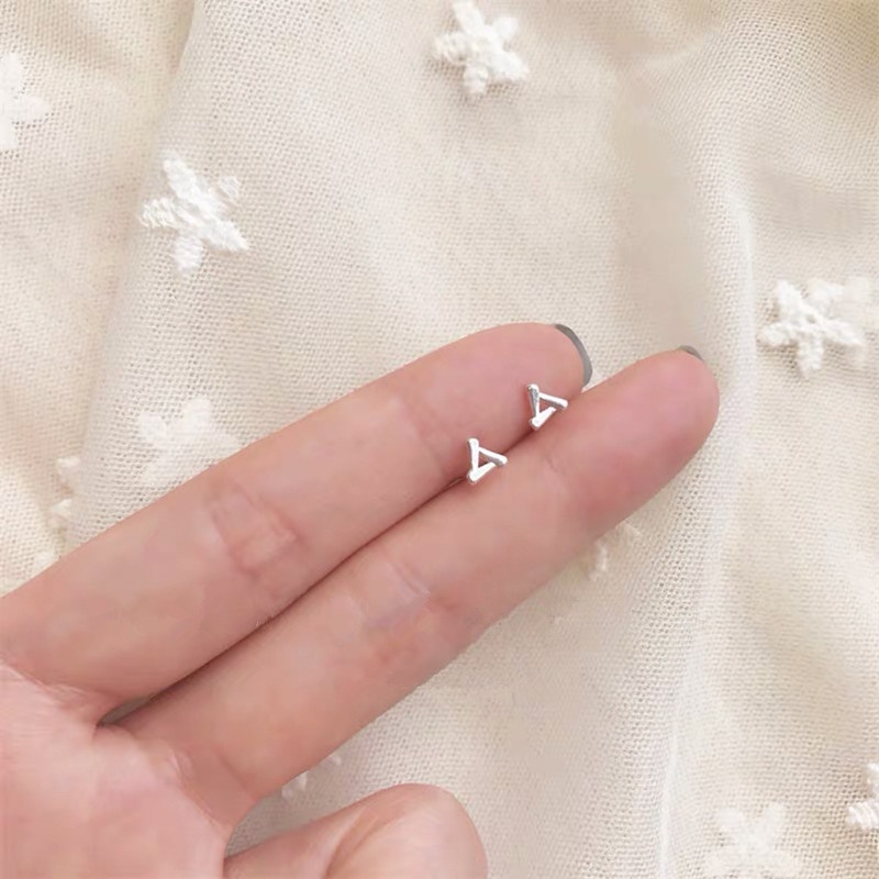 We Flower S925 Silver Geometric Deer Antler Fish Butterfly Stud Earrings for Women Girls-type K silver