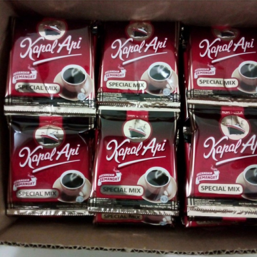 

Kopi kapal api renceng 10 sachet.