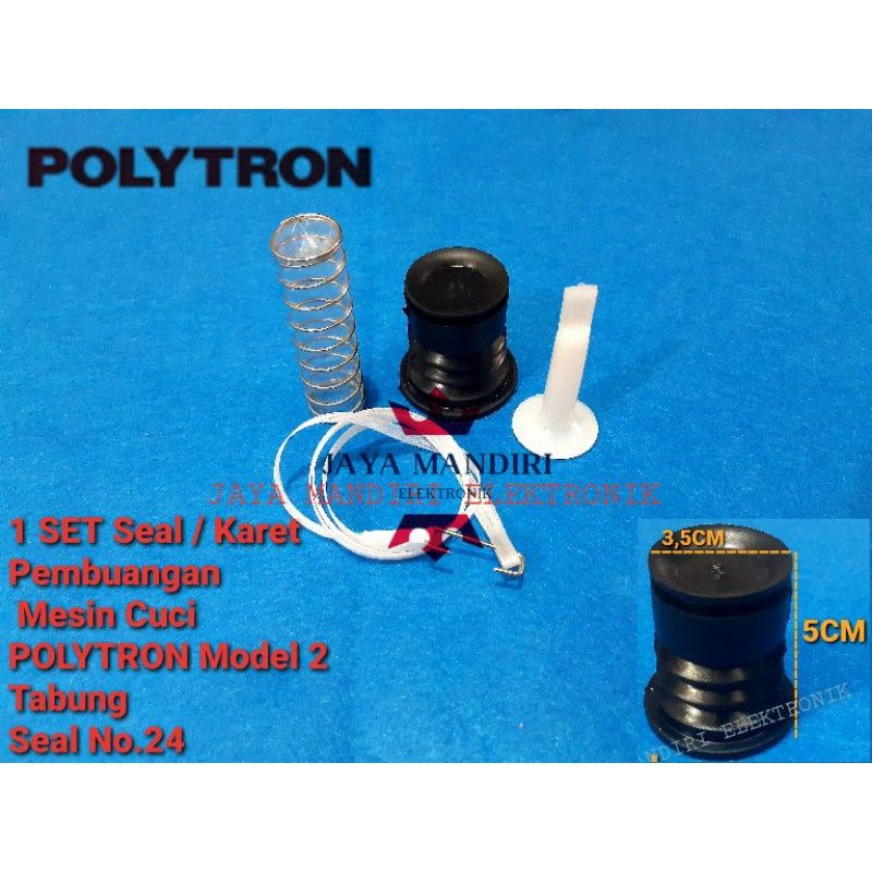 [1 SET] Seal karet pembuangan mesin cuci Polytron 2 tabung