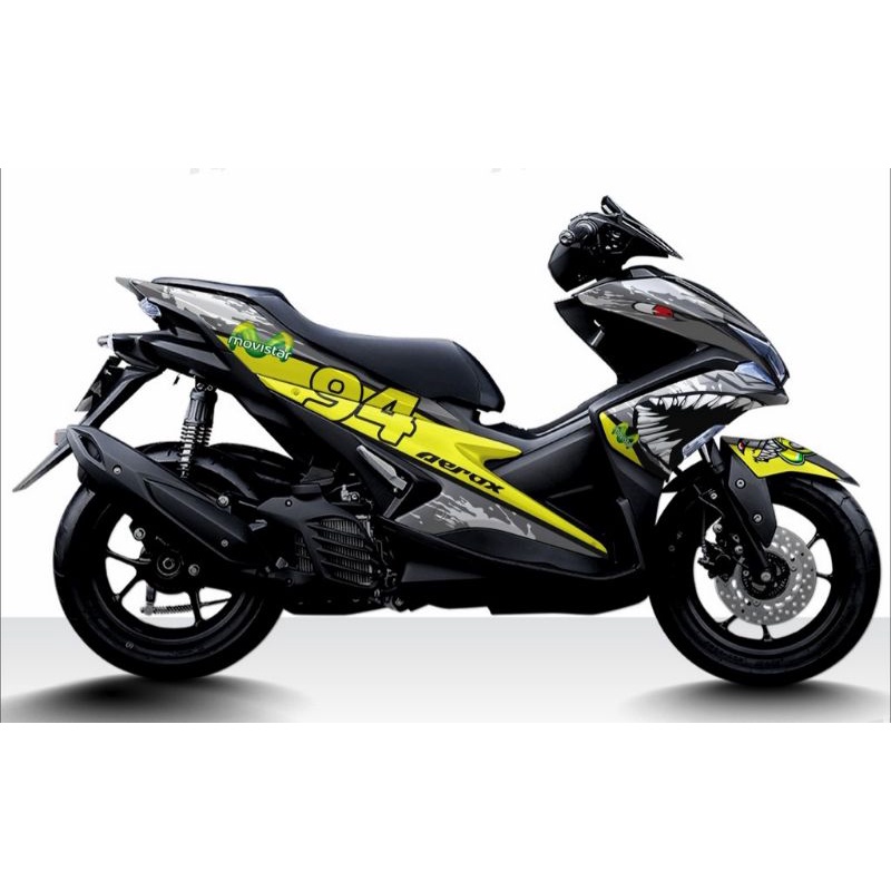Decal aerox 155 full body laminasi glossy dn doff Striping motor aerox 155 Stiker variasi motor