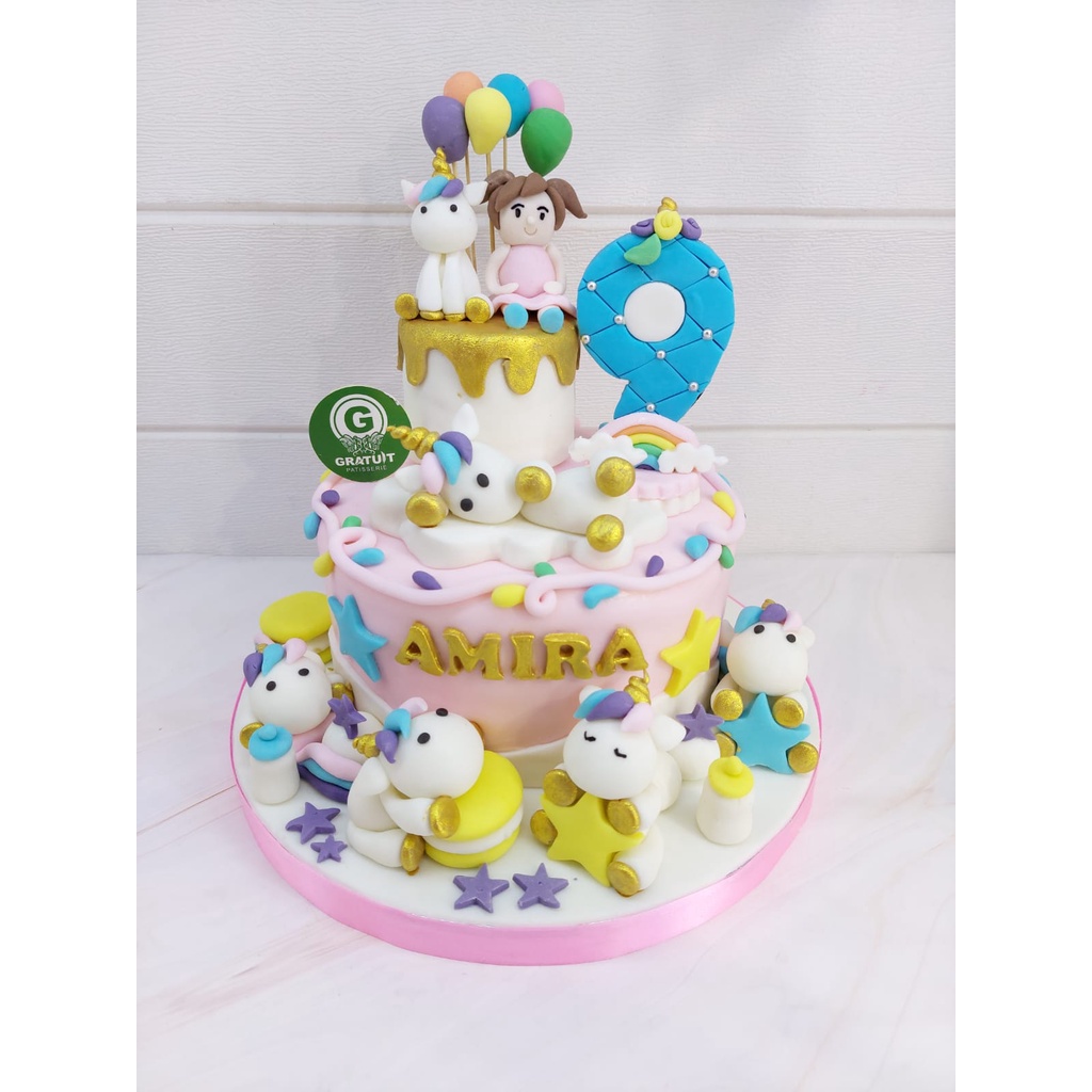 

custom cake unicorn / KUE ULANG TAHUN