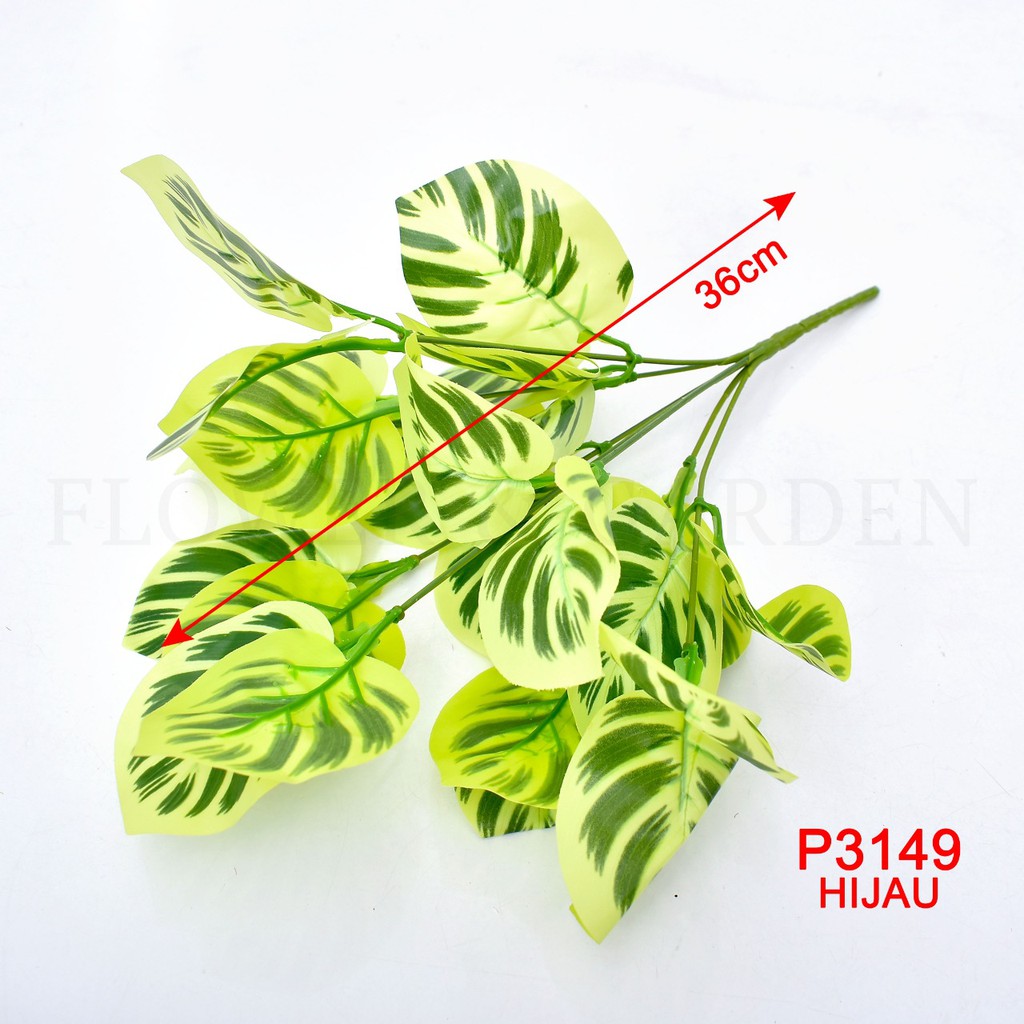 TIB DAUN KELADI BUNGA TANGKAI PLASTIK BUNGA ARTIFISIAL BUNGA TANGKAI BUNGA HIASAN P3149-3