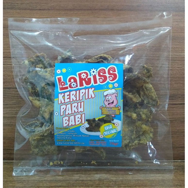 

Keripik PARU BABI lariss 70gr