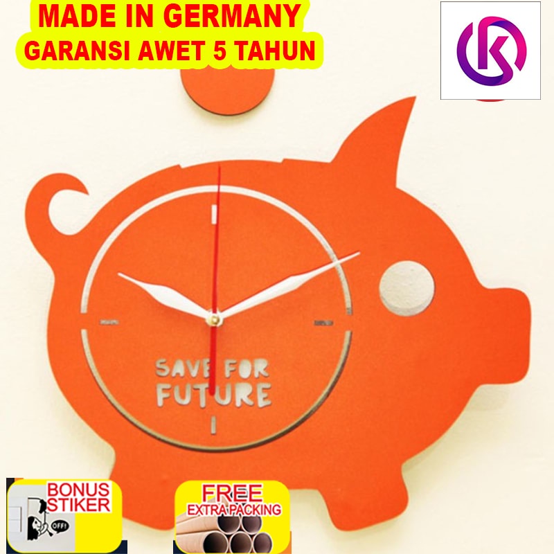

Murah Jam Dinding Unik Artistik - Piggy Bank Wall Clock