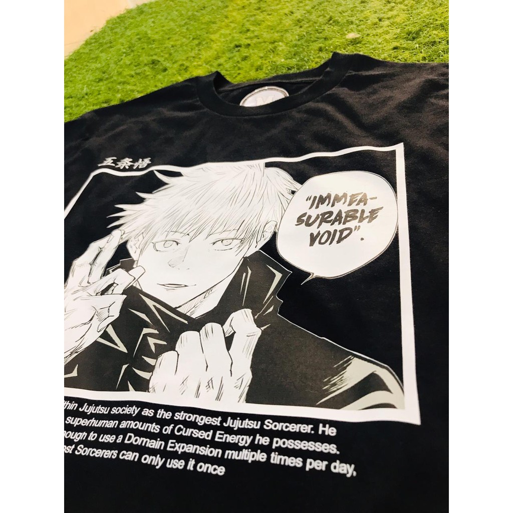 Tshirt Satoru Gojo Void Black Jujutsu Kaisen