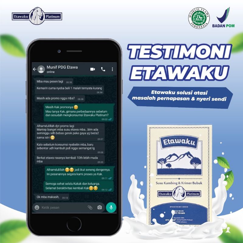 Etawaku Platinum Susu Kambing Etawa 200 gram