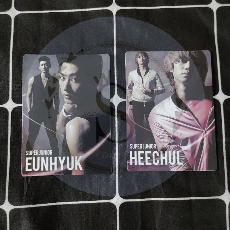 OFFICIAL SUPER JUNIOR STAR COLLECTION CARD MAGNET CARD / HOLOGRAM RARE LEETEUK HEECHUL YESUNG SHINDO