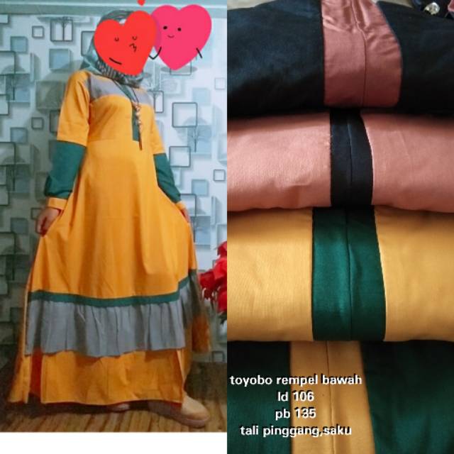 Gamis toyobo rempel bawah
