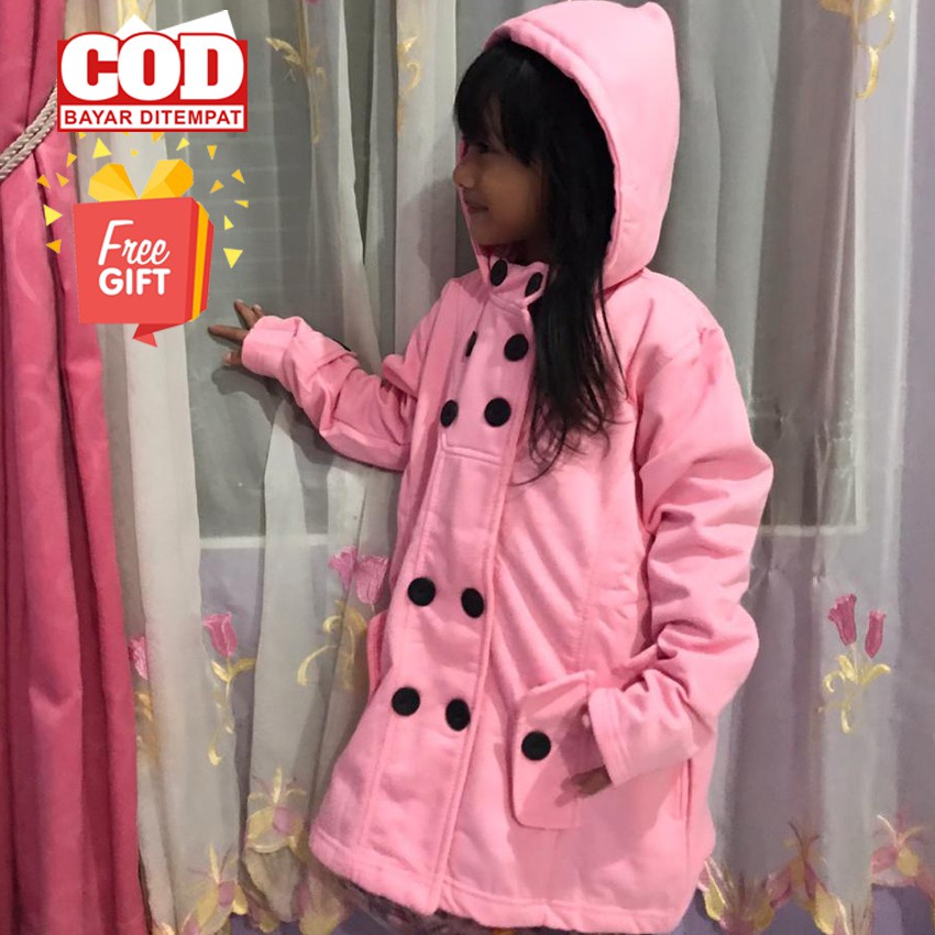 Murah Jaket Anak Cewe Tebal Korea Style High Quality Jaket Anak Cewek Hoodie Hangat Berkualitas Elegan