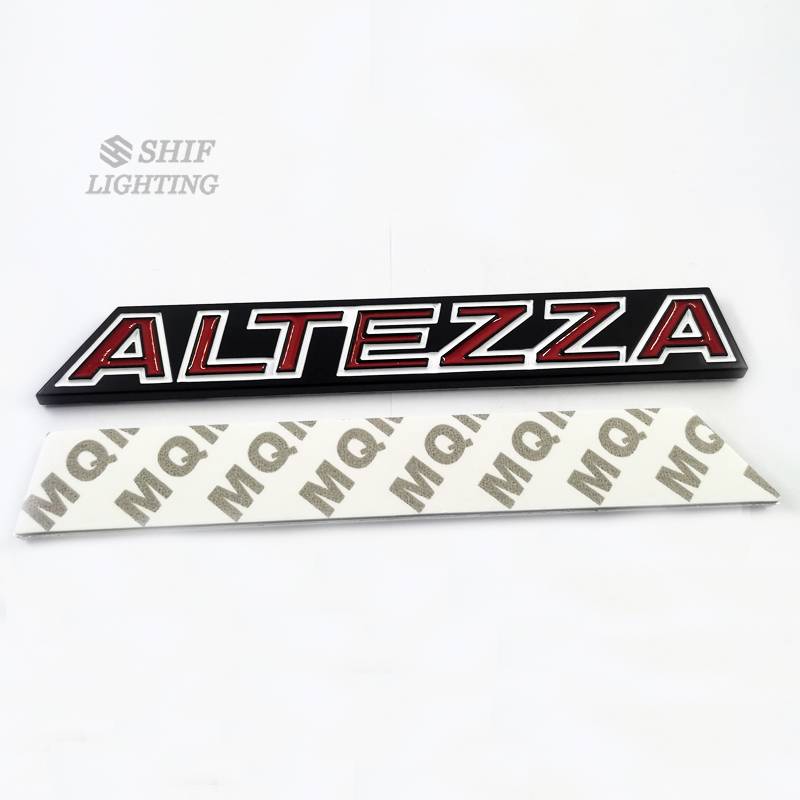 1pc Stiker Emblem / Badge Logo Altezza Metal Untuk Samping / Belakang Mobil Toyota