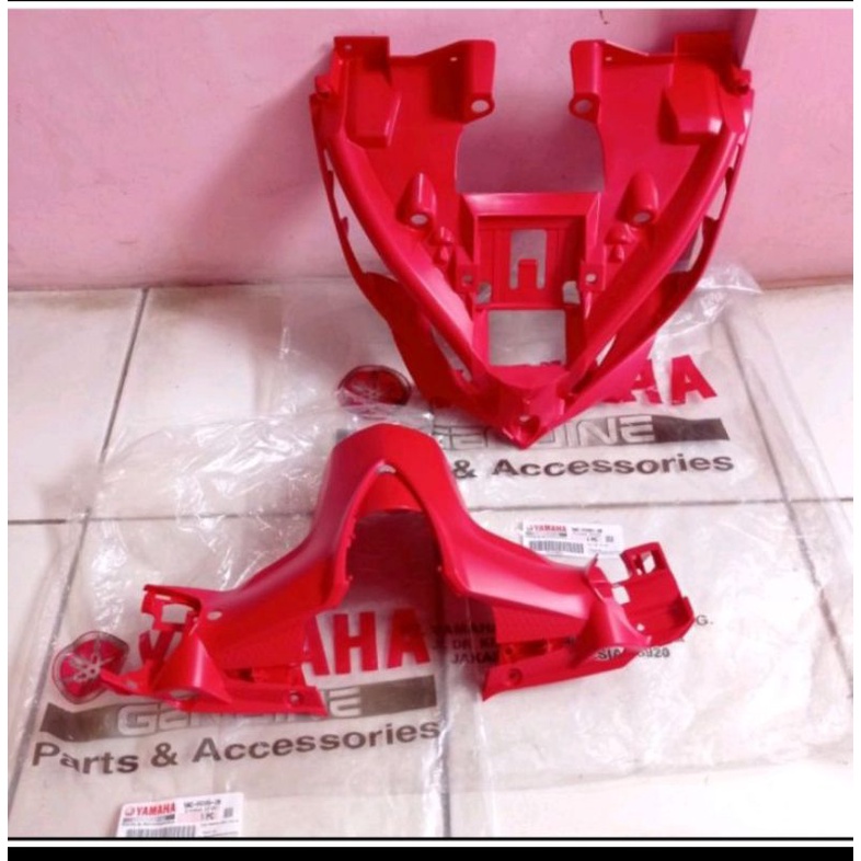 TAMENG DEPAN BAGIAN DALAM PLUS BATOK BELAKANG JUPITER MX NEW 135 MERAH ORIGINAL YAMAHA YGP