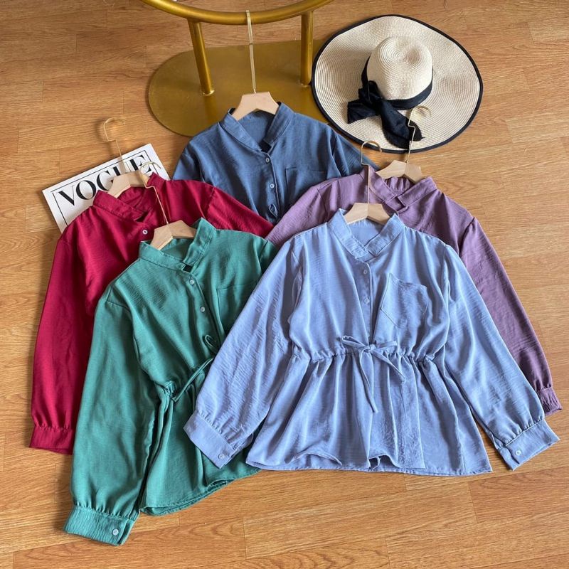 BLOUSE ATASAN KEMEJA CRINKLE || ATASAN CRINKLE || BLOUSE CRINKLE