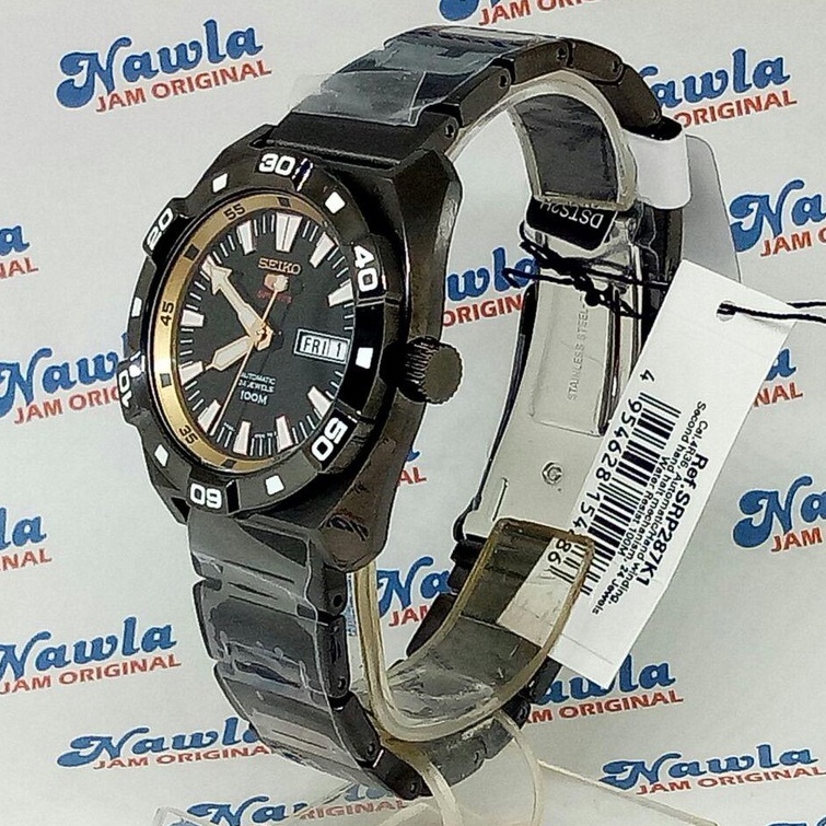 Seiko 5 Sports Mens SRP287K1 Automatic Black | Jam Pria SRP287