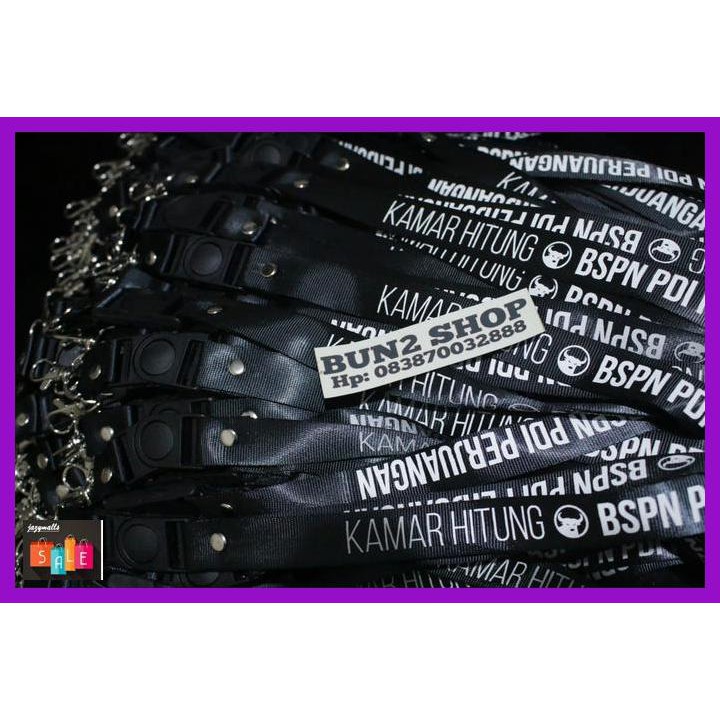 

DOCUMENTO- TALI ID CARD KILAT NYLON 2 CM SABLON + STOPPER / TALI LANYARD SABLON -ASLIII.