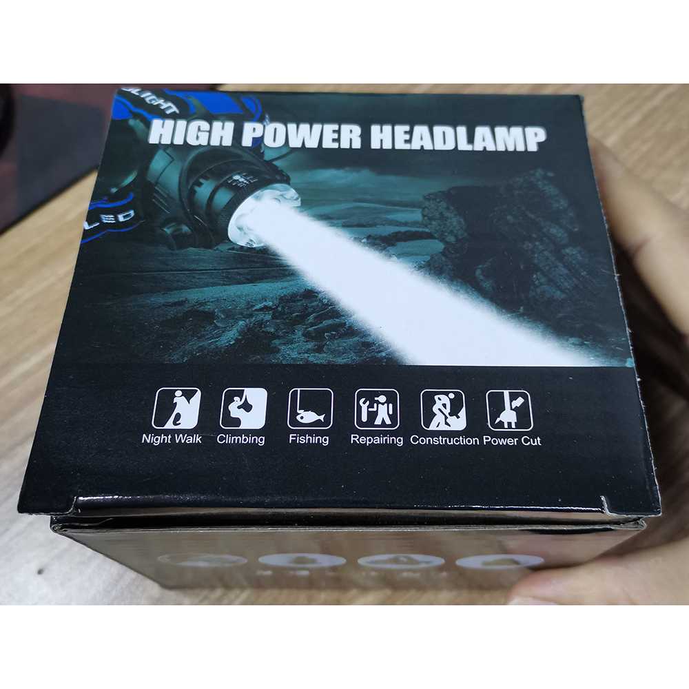 High Power Headlamp 1 LED Cree XML-T6 / Senter Kepala Super Terang Cahaya Putih Luby Tahan Lama / Lampu Senter Kepala LED Terang Anti Air / Senter Kepala Zoom Mata Kucing Usb High Power Bagus Berkualitas / Senter Kepala LED Jarak Jauh Cas Murah Original