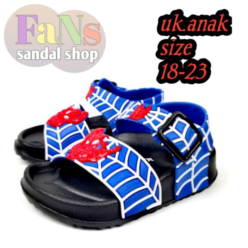 Sandal flip-flop karakter spyderman (macker's)