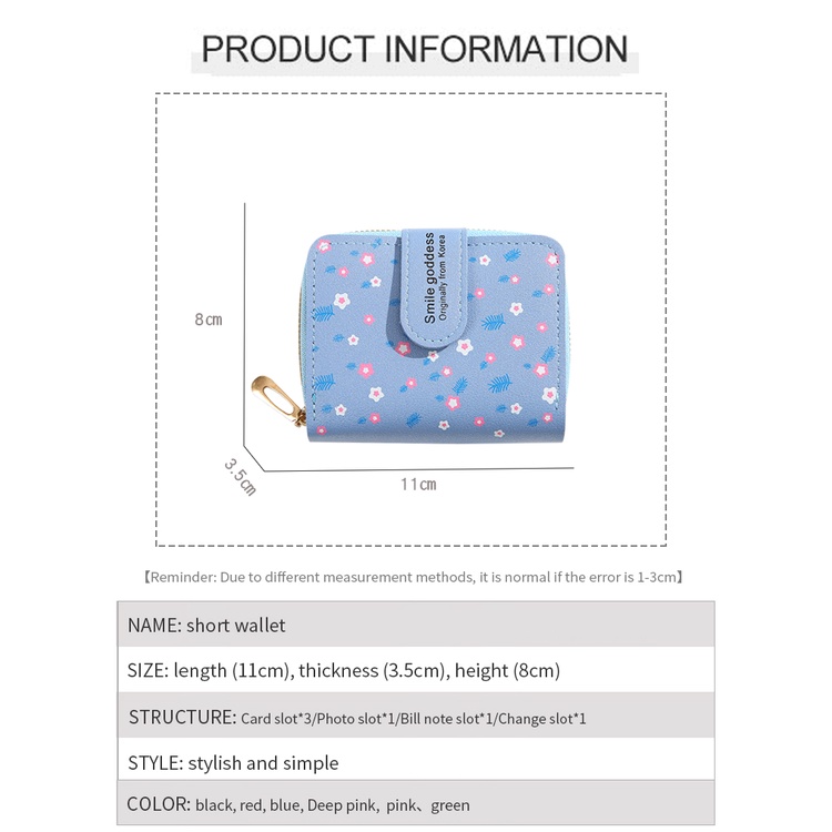 D 1012 Dompet Lipat Wanita Relesting Motif Bunga