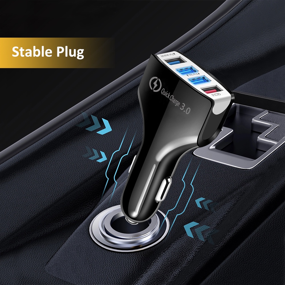 QC3.0 lighter car charging 4 port USB 3.1A Mobeo