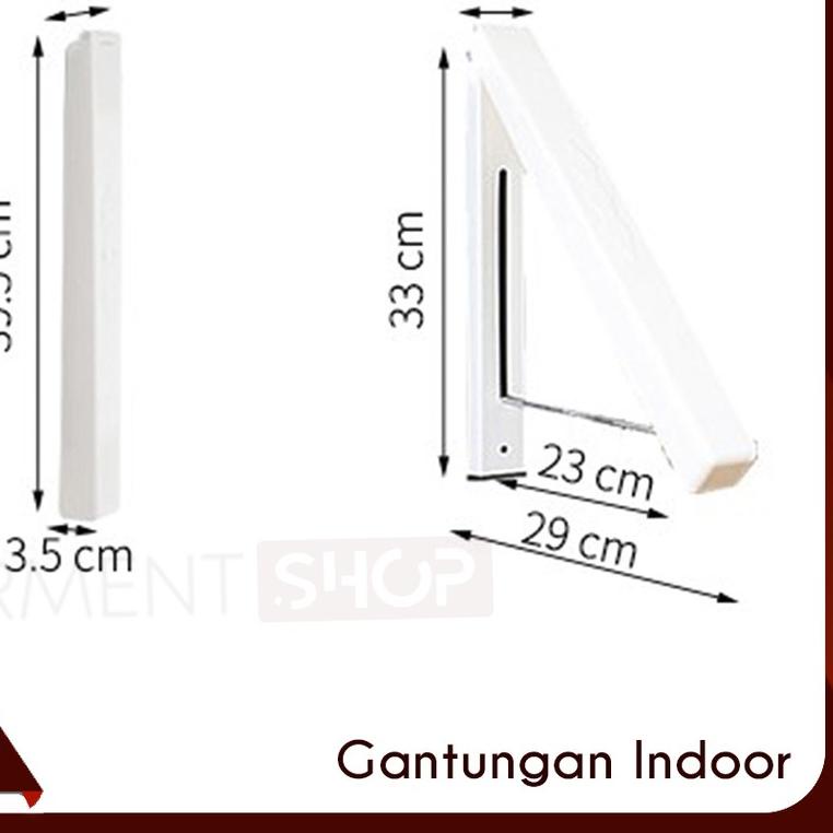 ✈ Gantungan Baju Indoor Lipat Tempel Dinding Hanger Baju Rak Baju Jemuran ✭