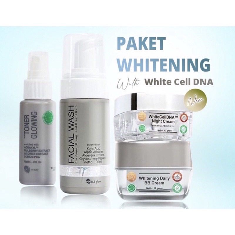 Ms Glow Paket White Cell DNA siap Kirim Ready Stock Paket DNA MS Glow