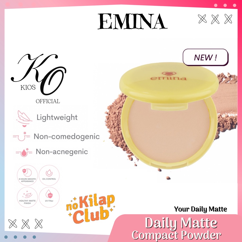 Emina Daily Matte Compact Powder 11gr | Bedak Padat