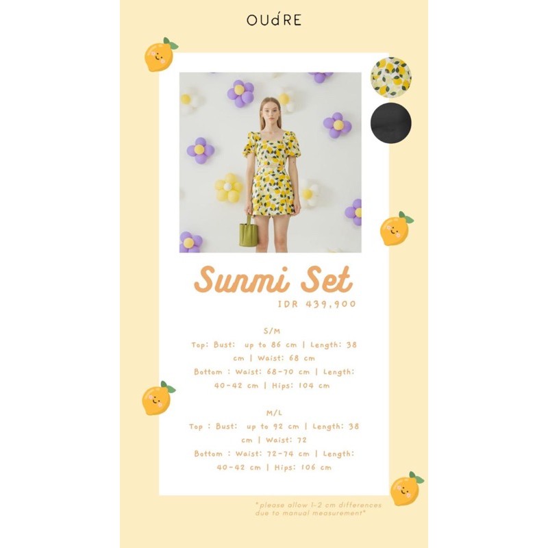 oudre sunmi set size SM