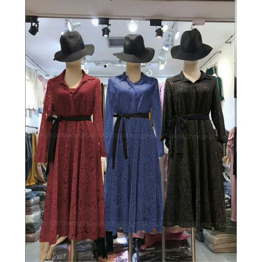 [VLFK] Dress Brukat / Dress Terbaru Maida / Dress Brukat Wanita Terbaru