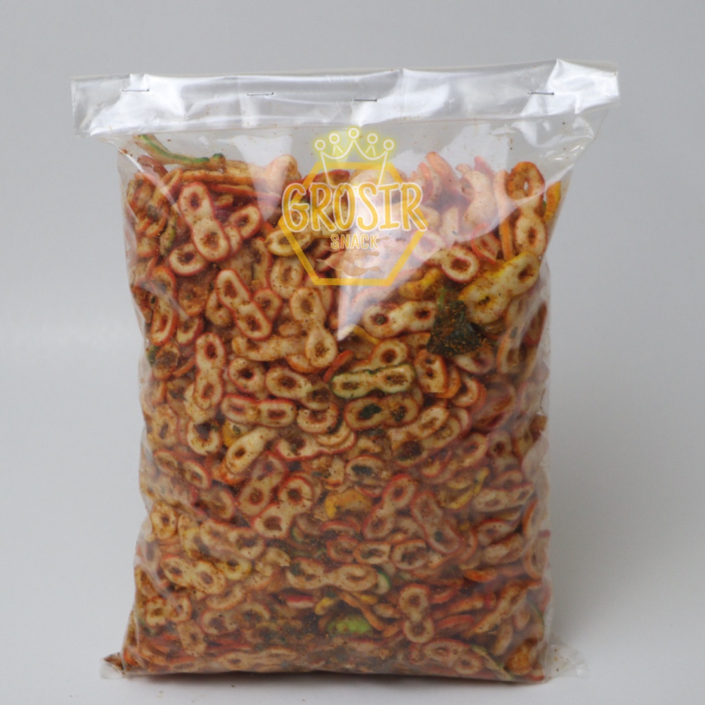 Keripik Kacamata Bumbu Seblak 250gr+ Daun Jeruk Banyak Rasa