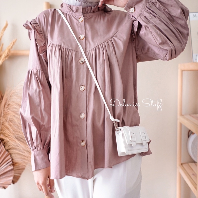 Edrea ruffle poplin shirt