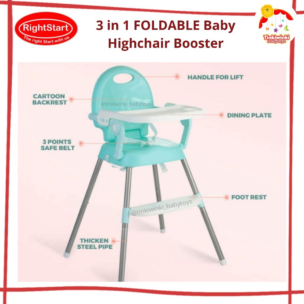 Right start 4 in 1 baby highchair booster baby chair kursi makan bayi