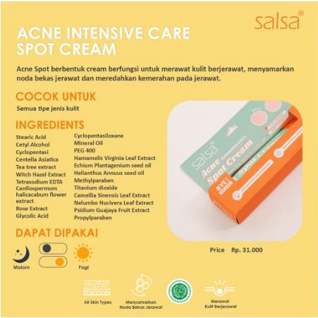 ^ KYRA ^ Salsa Acne Spot Cream Intensive Care Treatment Atau Obat Totol Jerawat - Netto 15 gr