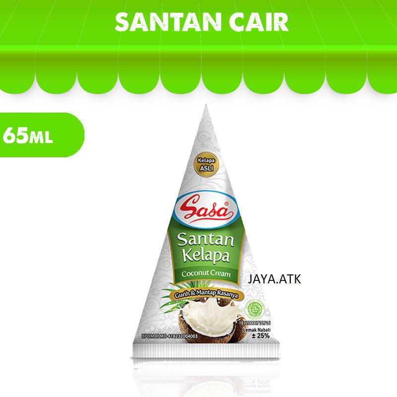 SANTAN SASA SANTAN INSTAN SIAP PAKAI SASA 65 ML SANTAN KELAPA INSTANT