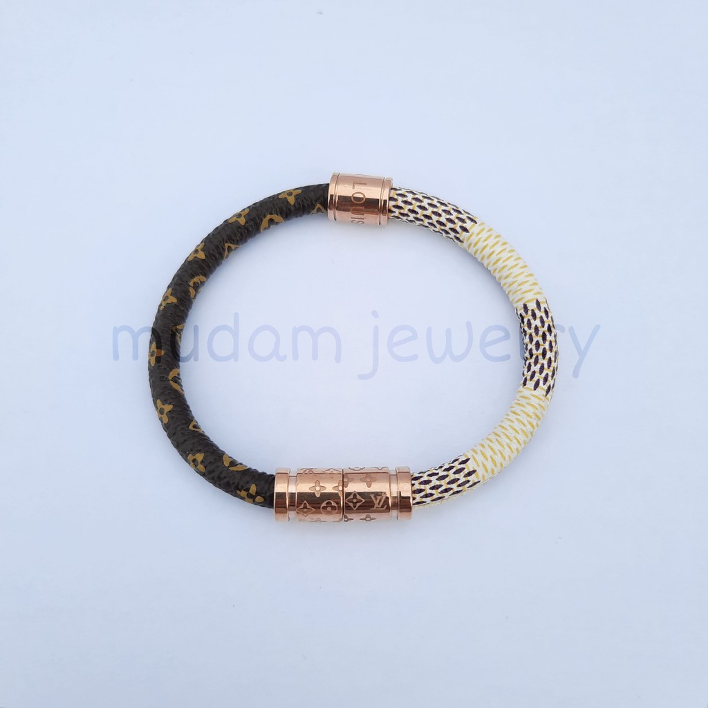 Gelang Model Kulit L* Mono dan Combinasi Magnet Tersedia Warna Gold dan Rose Gold