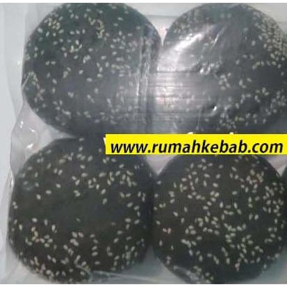 

BEST SELLER MURAH Roti Burger Hitam Wijen isi 6 pcs - Black Bun Burger Khusus GO JEK