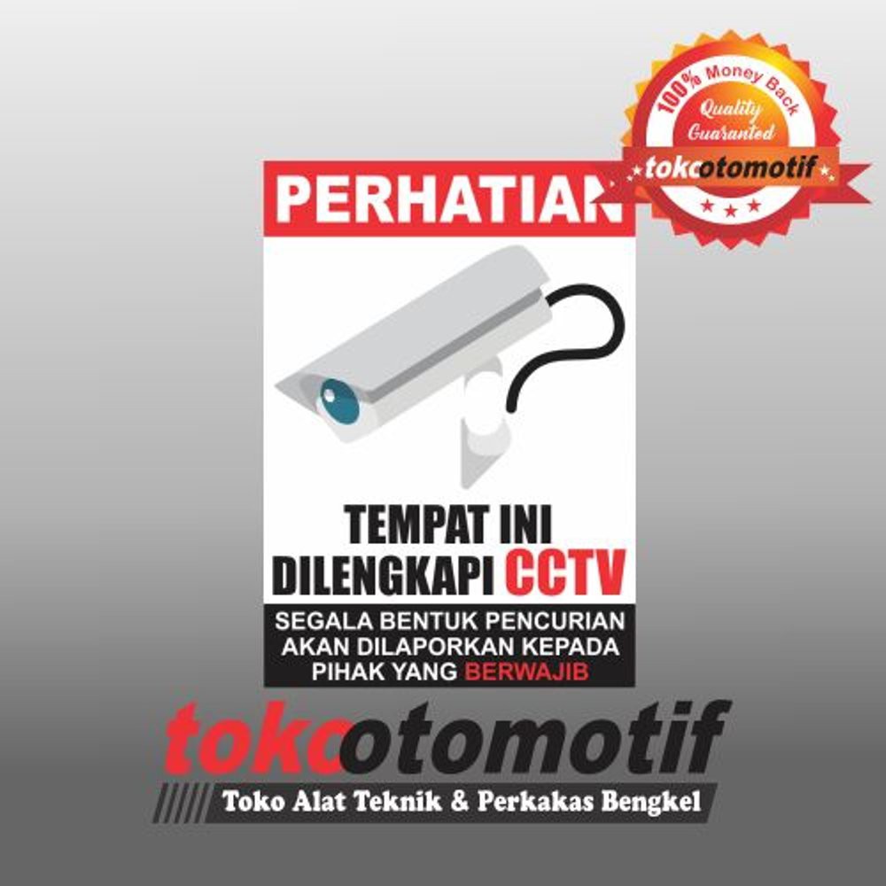 

Sticker Safety Sign K3 CCTV -Tempat Ini Dilengkapi CCTV