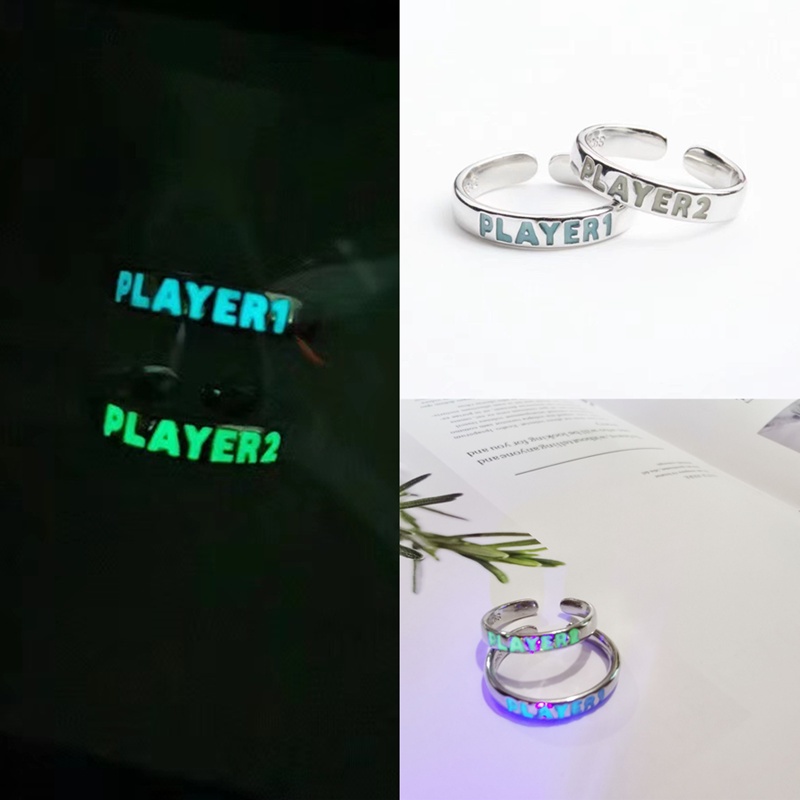 Cincin 925 Silver Luminous Desain Pemain Game Untuk Hadiah Valentine