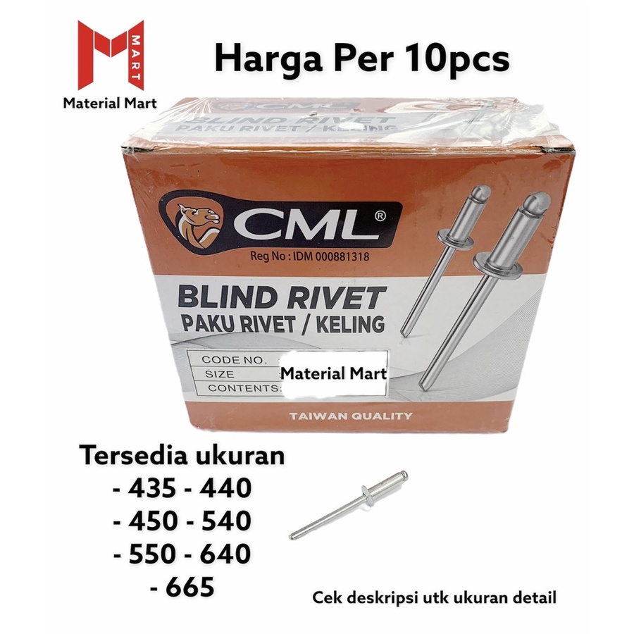 Paku Rivet 435 | Paku Rifet 440 | 450 | 540 | 550 | 665 | 640 MURAH | Material Mart